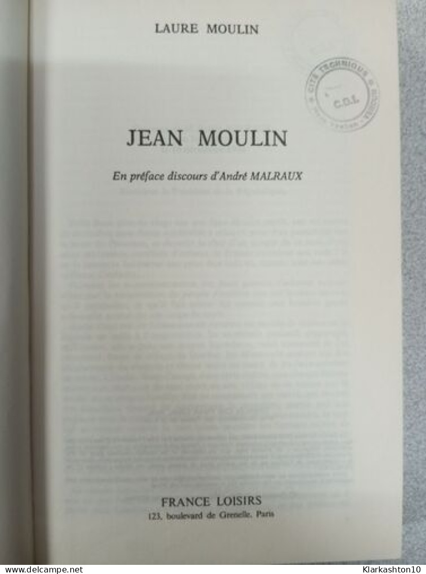 Jean Moulin - Autres & Non Classés