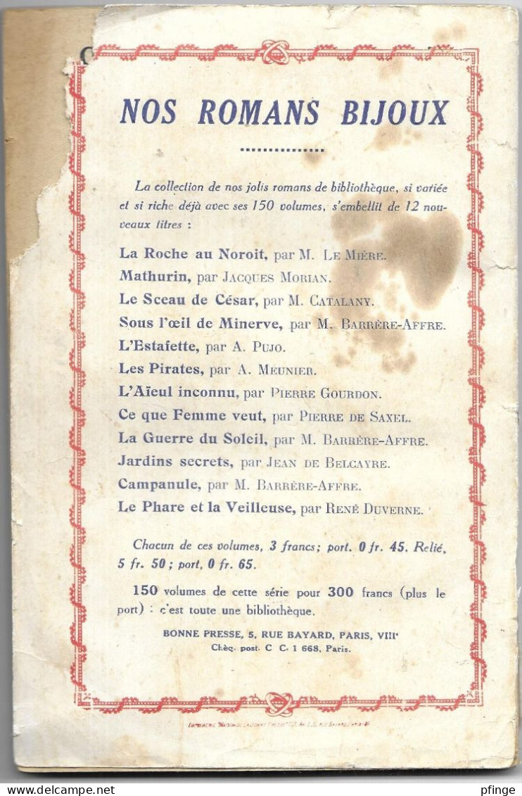 La Palme Du Combat Par Germaine Verdat -	Les Romans Populaires NS N°30 - 1901-1940