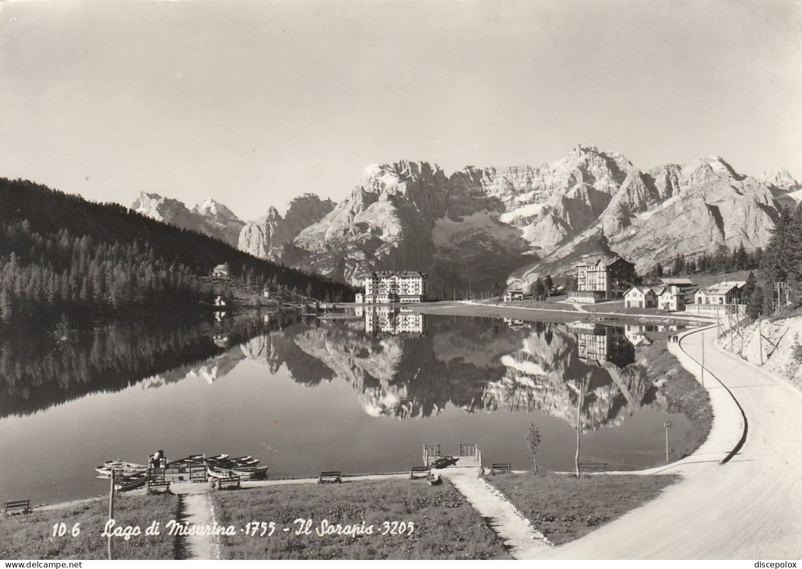 AD313 Auronzo Di Cadore (Belluno) - Lago Di Misurina - Panorama Col Sorapis / Viaggiata 1959 - Sonstige & Ohne Zuordnung
