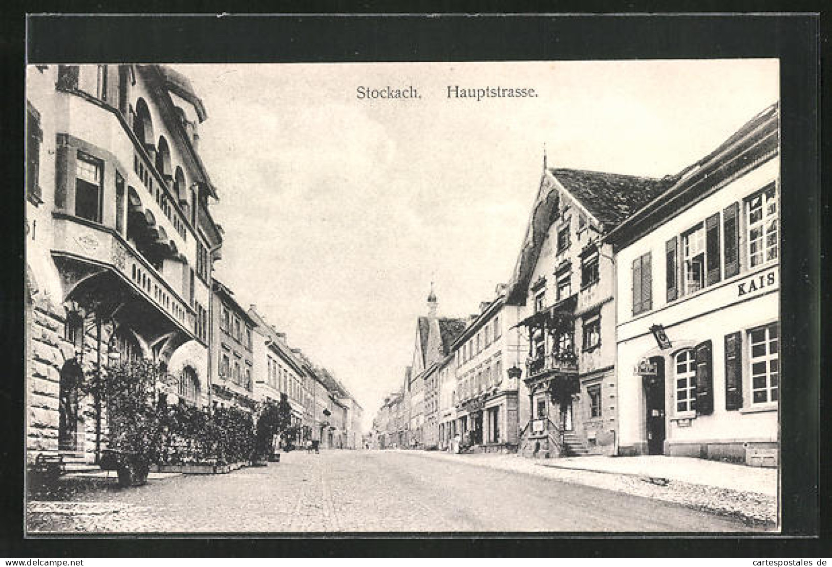 AK Stockach, Blick In Die Hauptstrasse  - Stockach