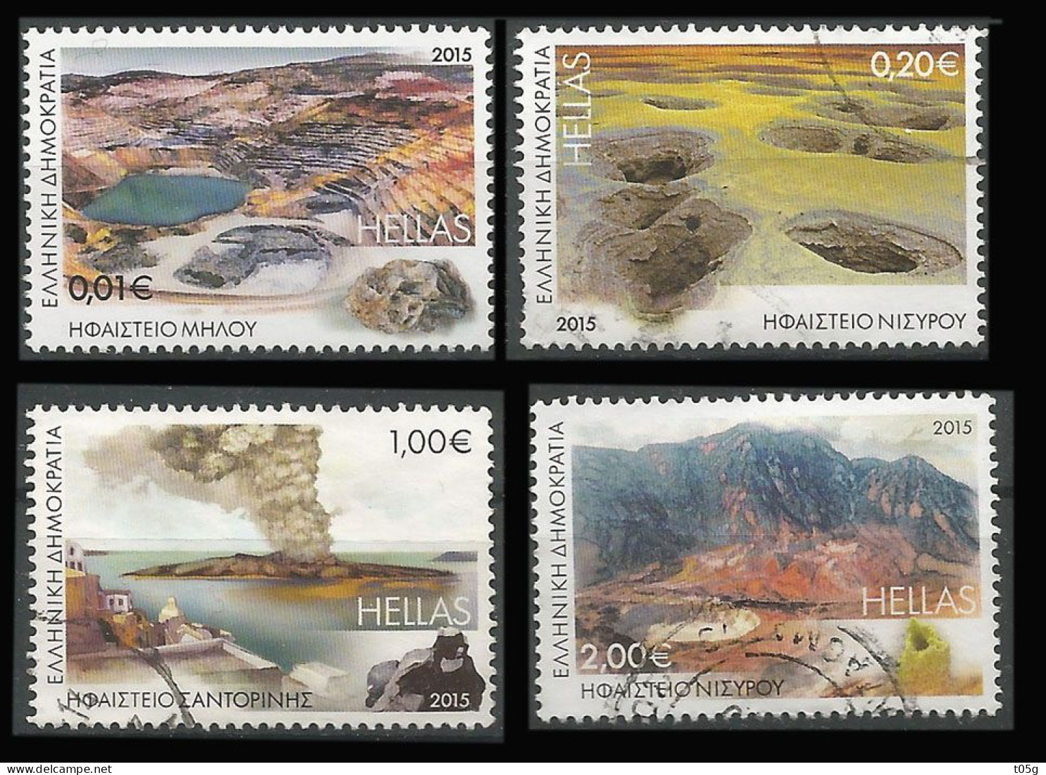 GREECE- GRECE - HELLAS 2015:  The Volcanoes Of Greece   Compl Set Used - Usados