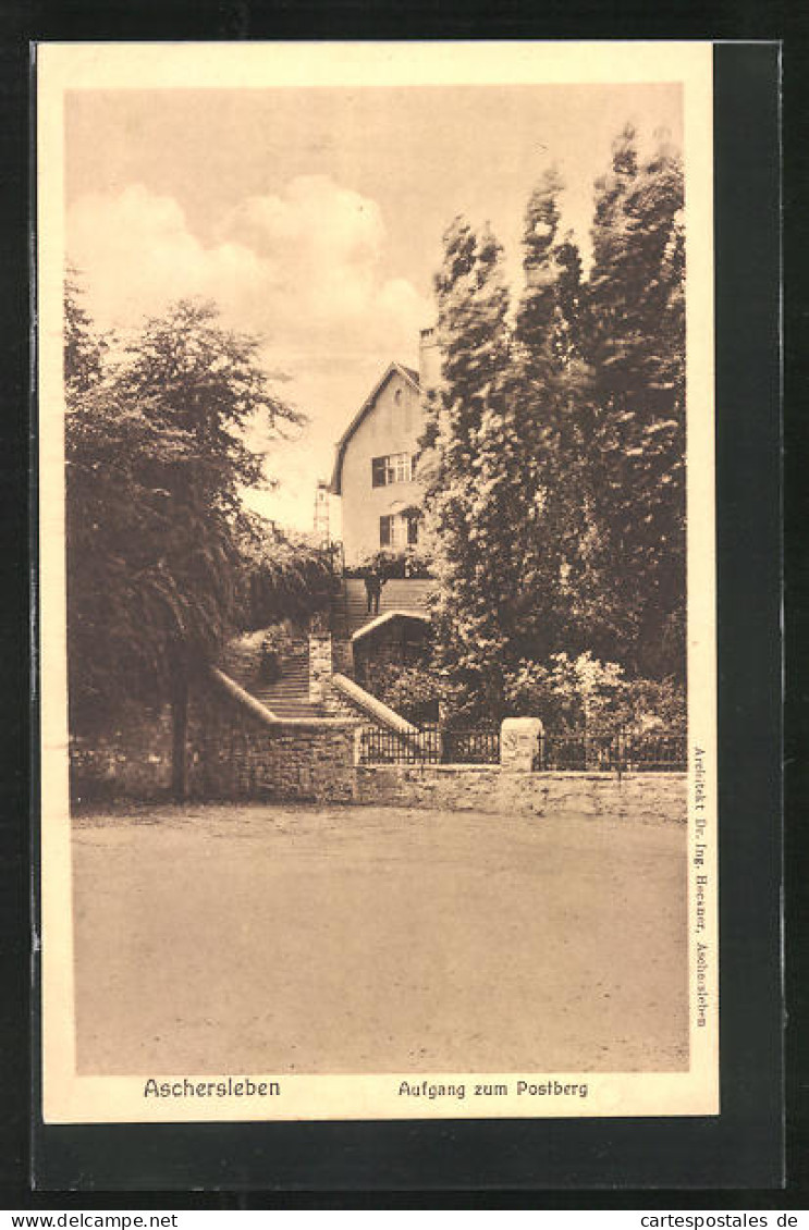 AK Aschersleben, Aufgang Zum Postberg  - Aschersleben