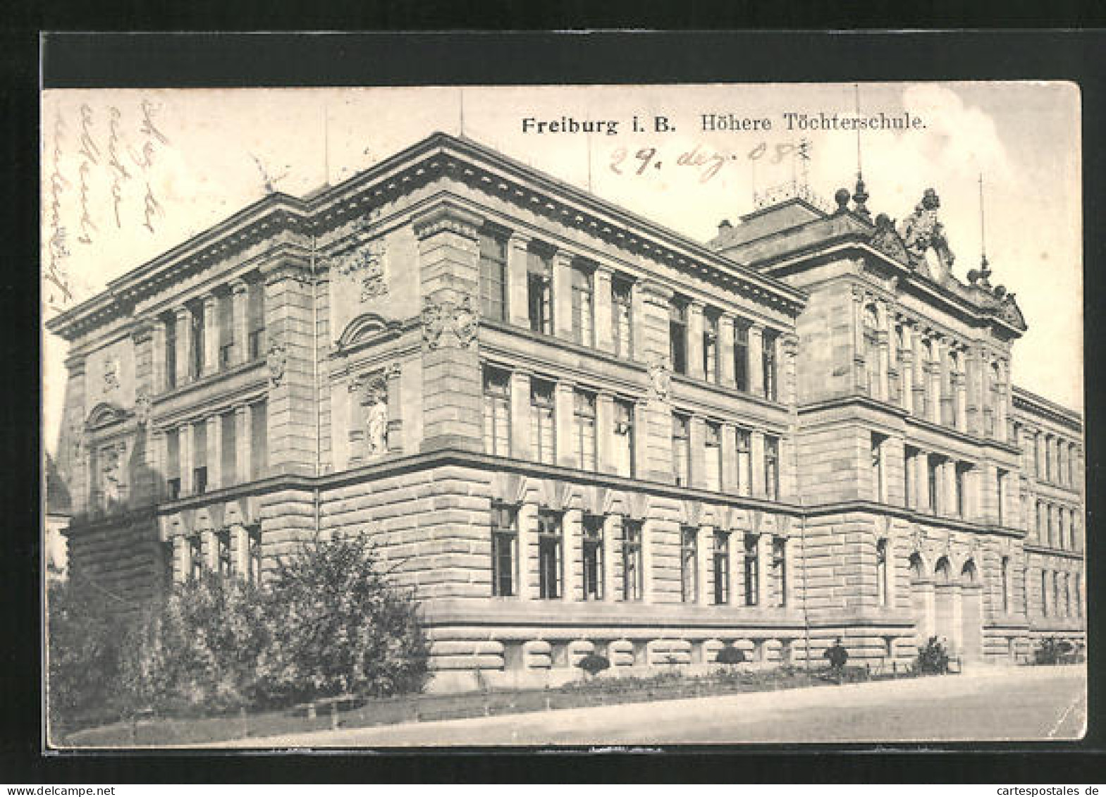 AK Freiburg I. B., Front Der Höheren Töchterschule  - Freiburg I. Br.