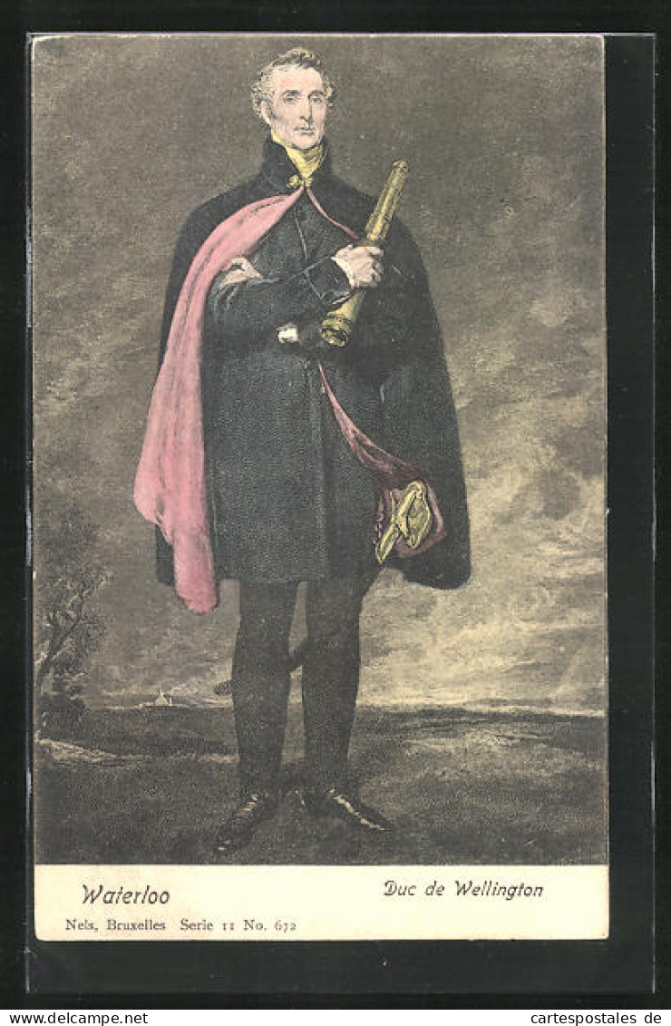 AK Waterloo, Porträt Von Arthur Wellesley-Duc De Wellington, Befreiungskriege  - Andere Kriege