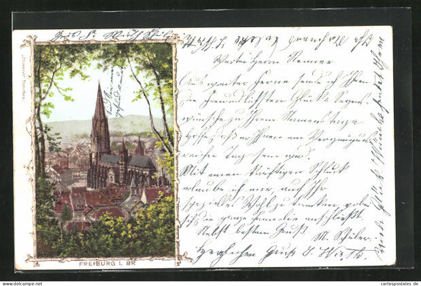 AK Freiburg I. Br., Kirche Aus Der Vogelschau  - Freiburg I. Br.