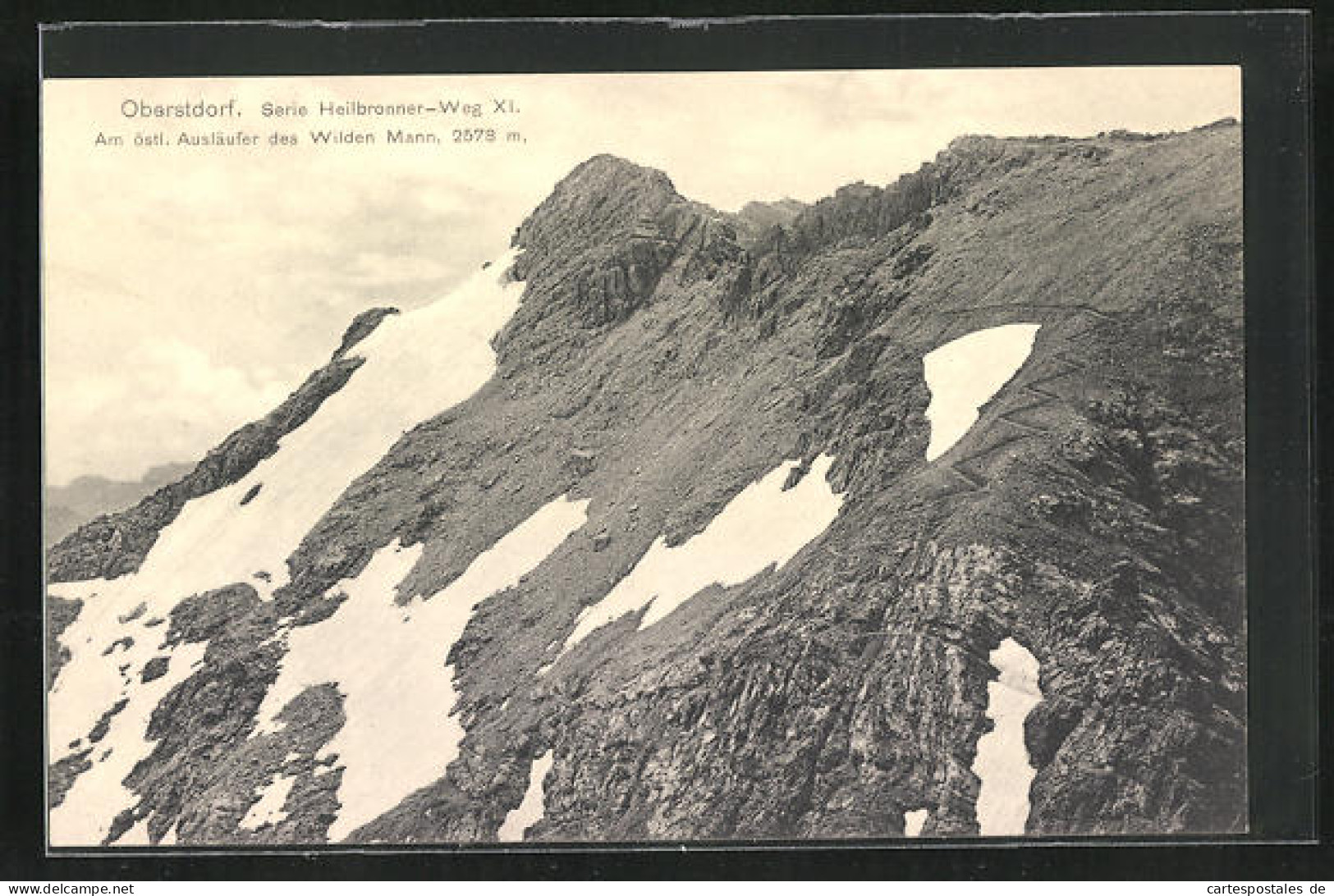 AK Oberstdorf, Heilbronner Weg, östl. Ausläufer Des Wilden Mannes  - Alpinismus, Bergsteigen