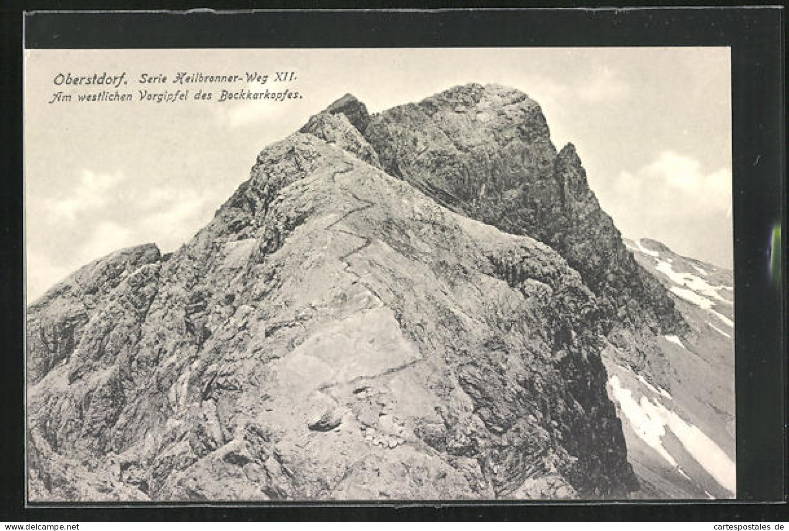 AK Oberstdorf, Heilbronner Weg, Am Westl. Vorgipfel Des Bockkarkopfes  - Mountaineering, Alpinism