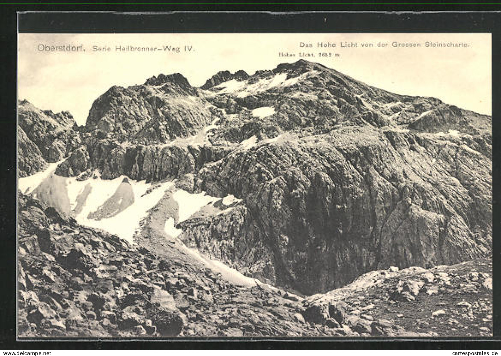 AK Oberstdorf, Heilbronner Weg, Das Hohe Licht Von Der Grossen Steinscharte  - Alpinismo