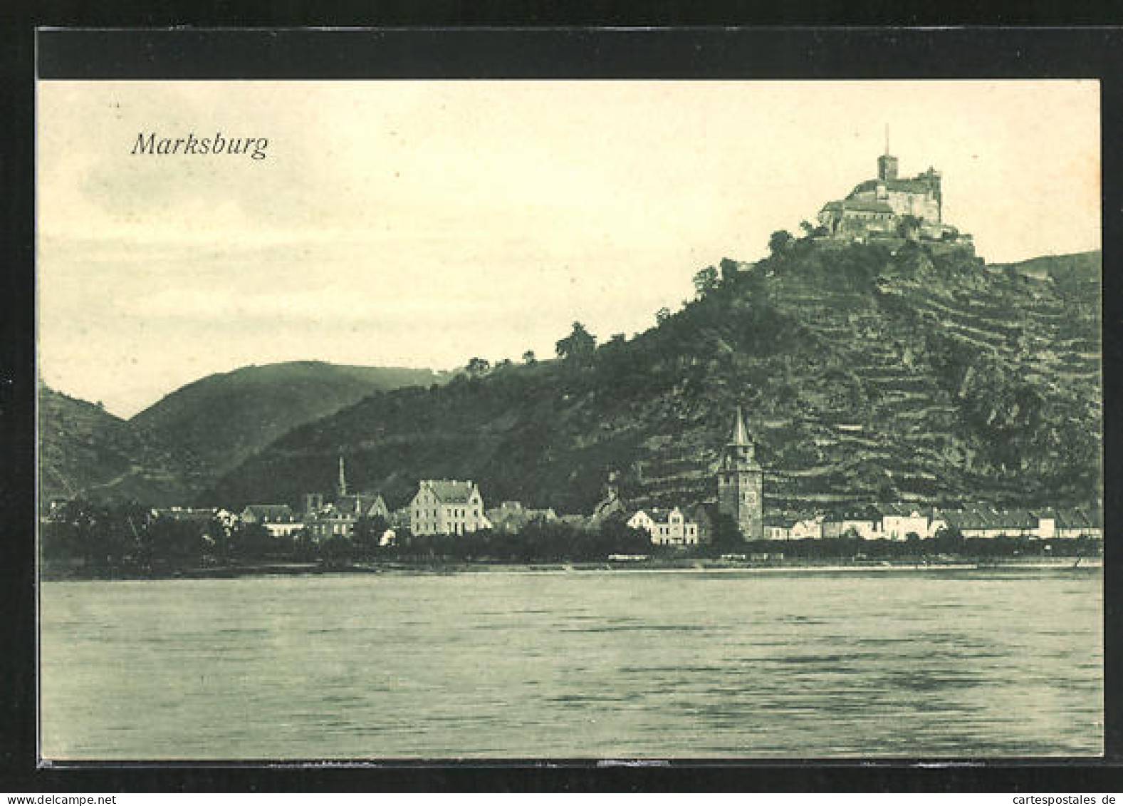 AK Braubach, Ortsansicht Mit Marksburg  - Braubach