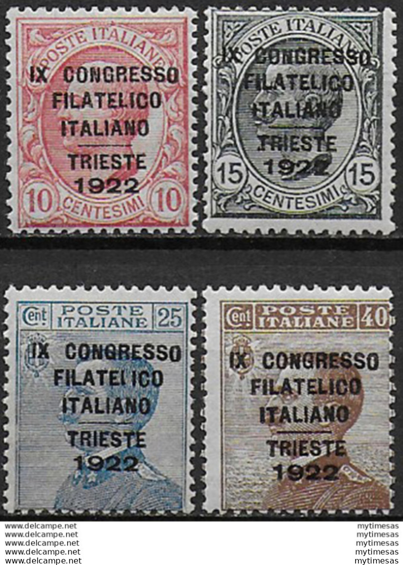 1922 Italia Congresso 4v. Mc+ MNH Sassone N. 123/26 - Andere & Zonder Classificatie