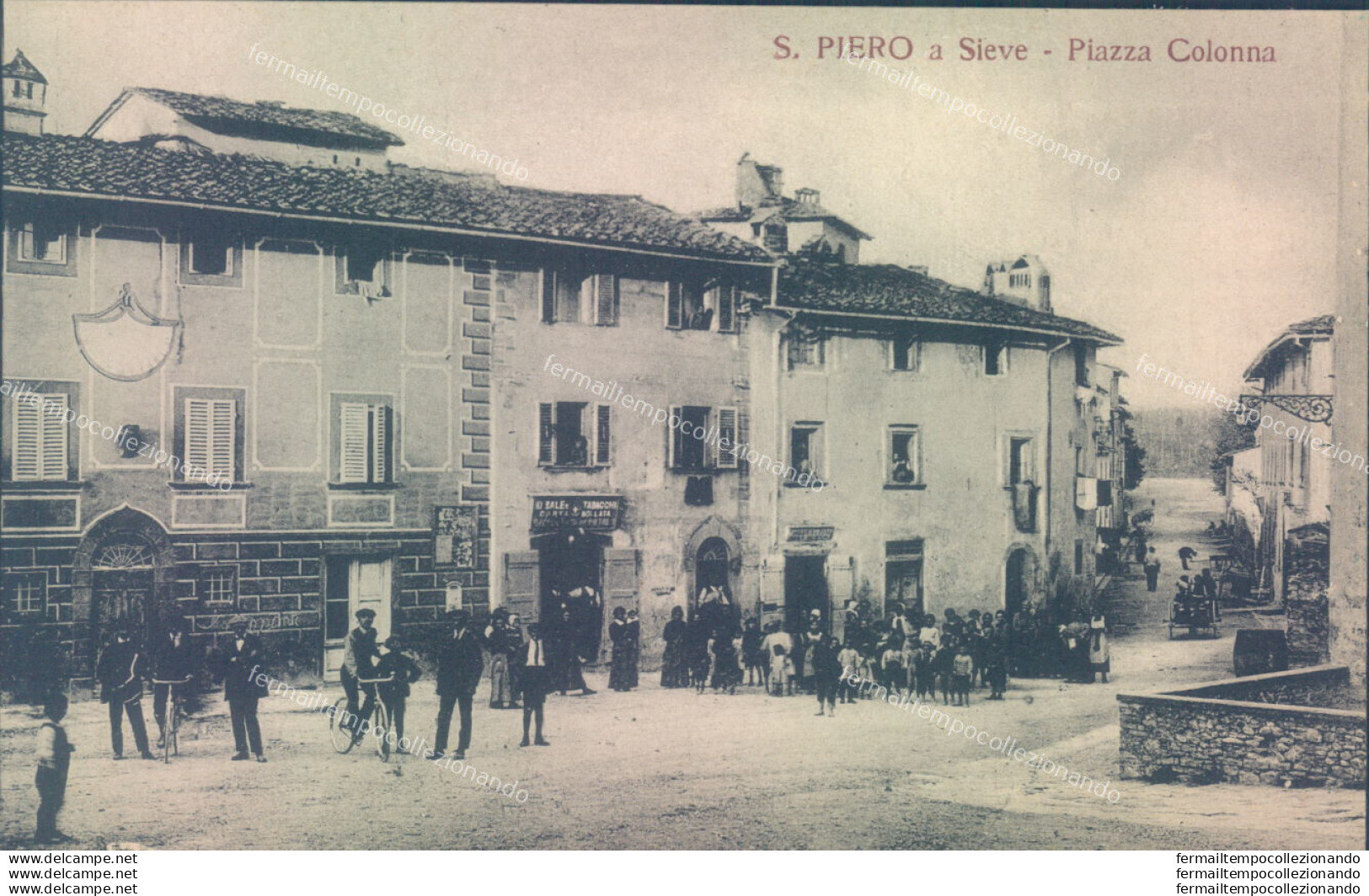 Ae96 Cartolina S.piero A Sieve Piazza Colonna Bella! Provincia Di Firenze - Firenze