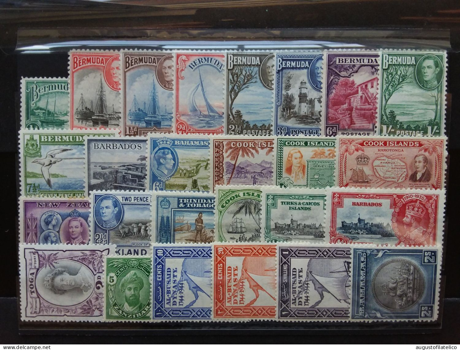 EX COLONIE INGLESI - BERMUDA + ALTRI - 26 Valori Anni '40/'50 Nuovi */** - Calcolati Tutti * (2 Sh. **) + Spese Postali - 1859-1963 Kolonie Van De Kroon