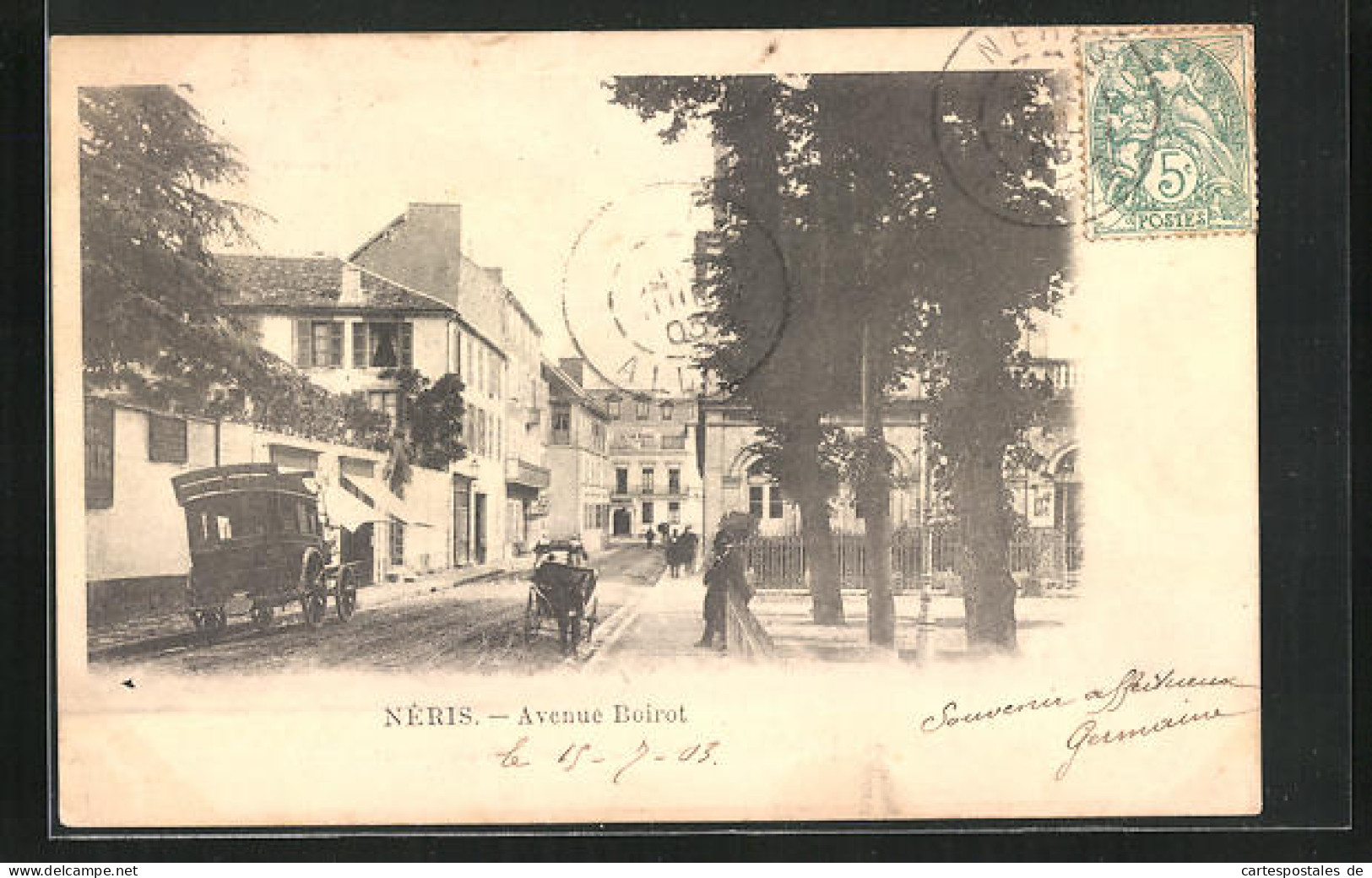 CPA Néris, Avenue Boirot  - Autres & Non Classés