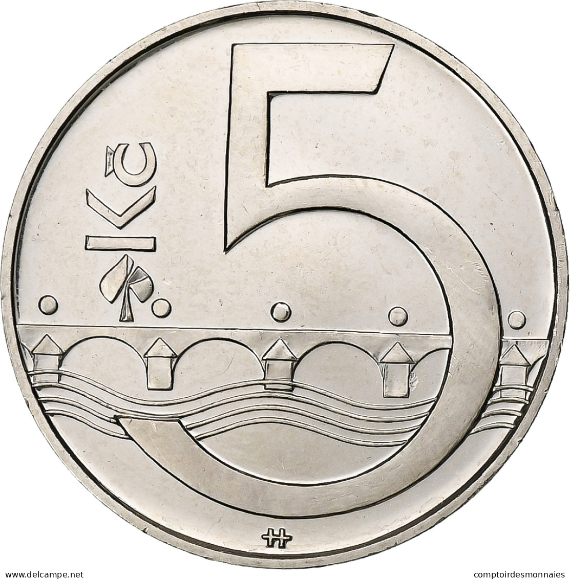 République Tchèque, 5 Korun, 2002, Acier Plaqué Nickel, SUP, KM:8 - República Checa
