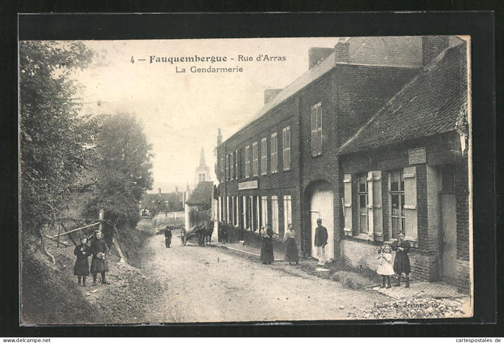 CPA Fauquembergue, Rue D`Arras, La Gendarmerie  - Arras