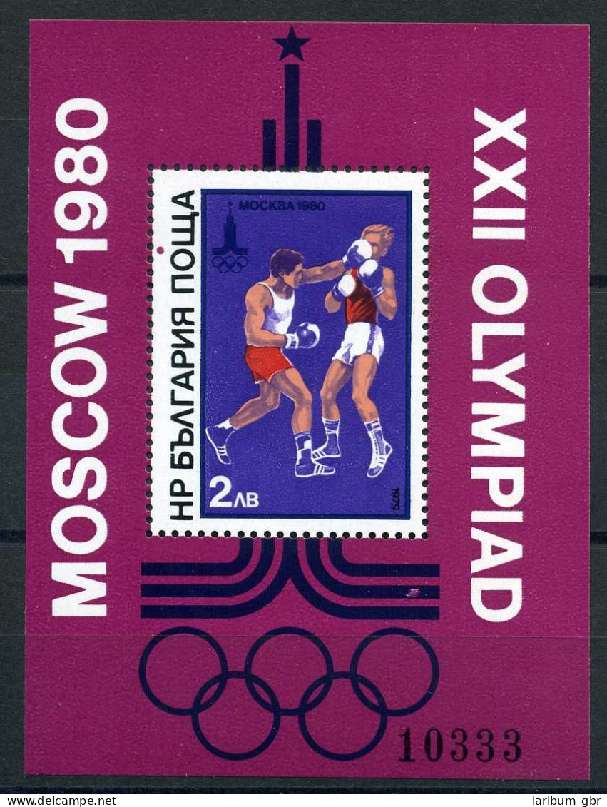 Bulgarien Block 99 Postfrisch Olympiade Moskau 1980 #JG557 - Autres & Non Classés
