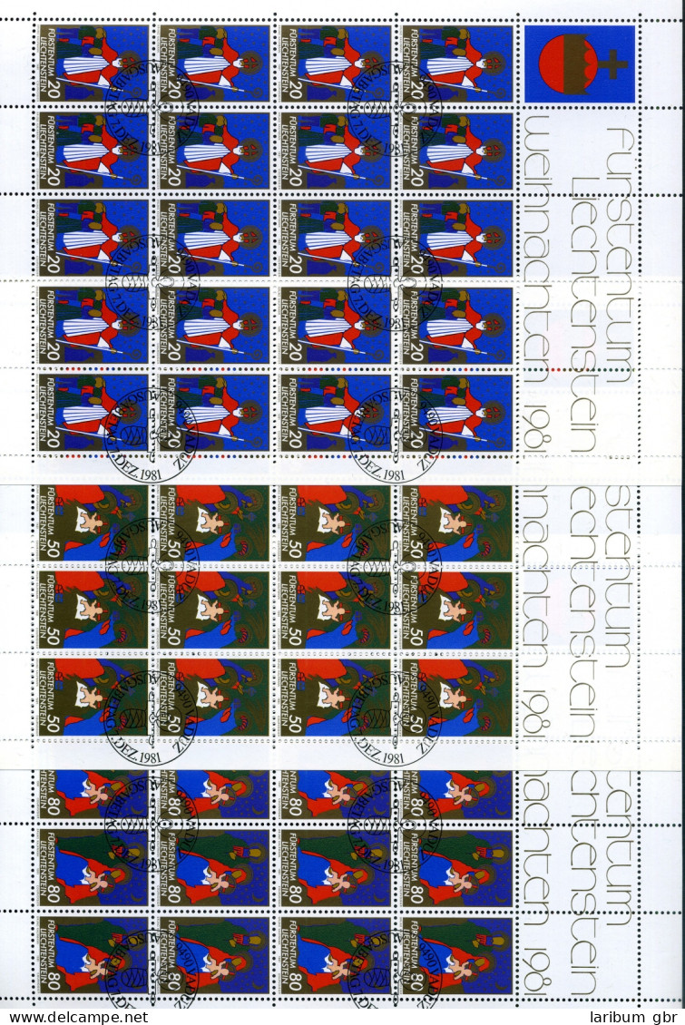 Liechtenstein Kleinbögen 788-790 Weihnachten Ersttagssonderstempel #JE977 - Otros & Sin Clasificación