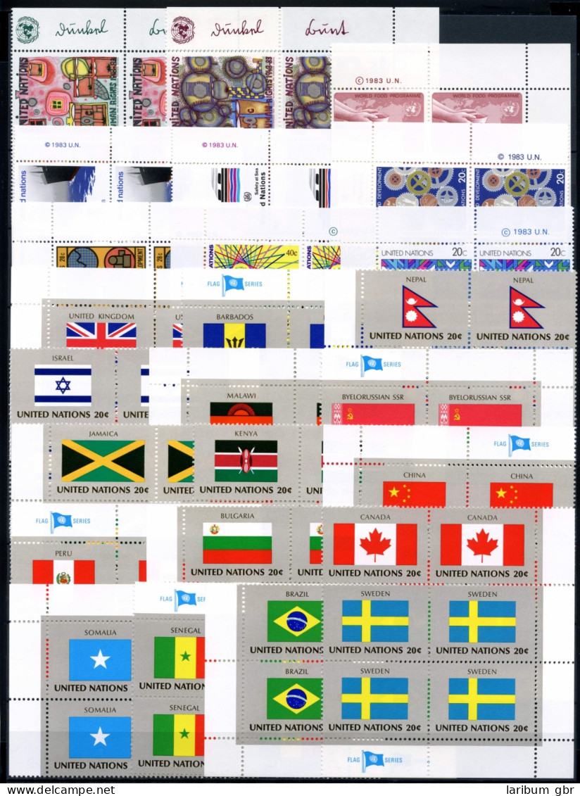 UNO New York Jahrgang 1983 4er Blöcke Postfrisch #IV123 - Andere & Zonder Classificatie