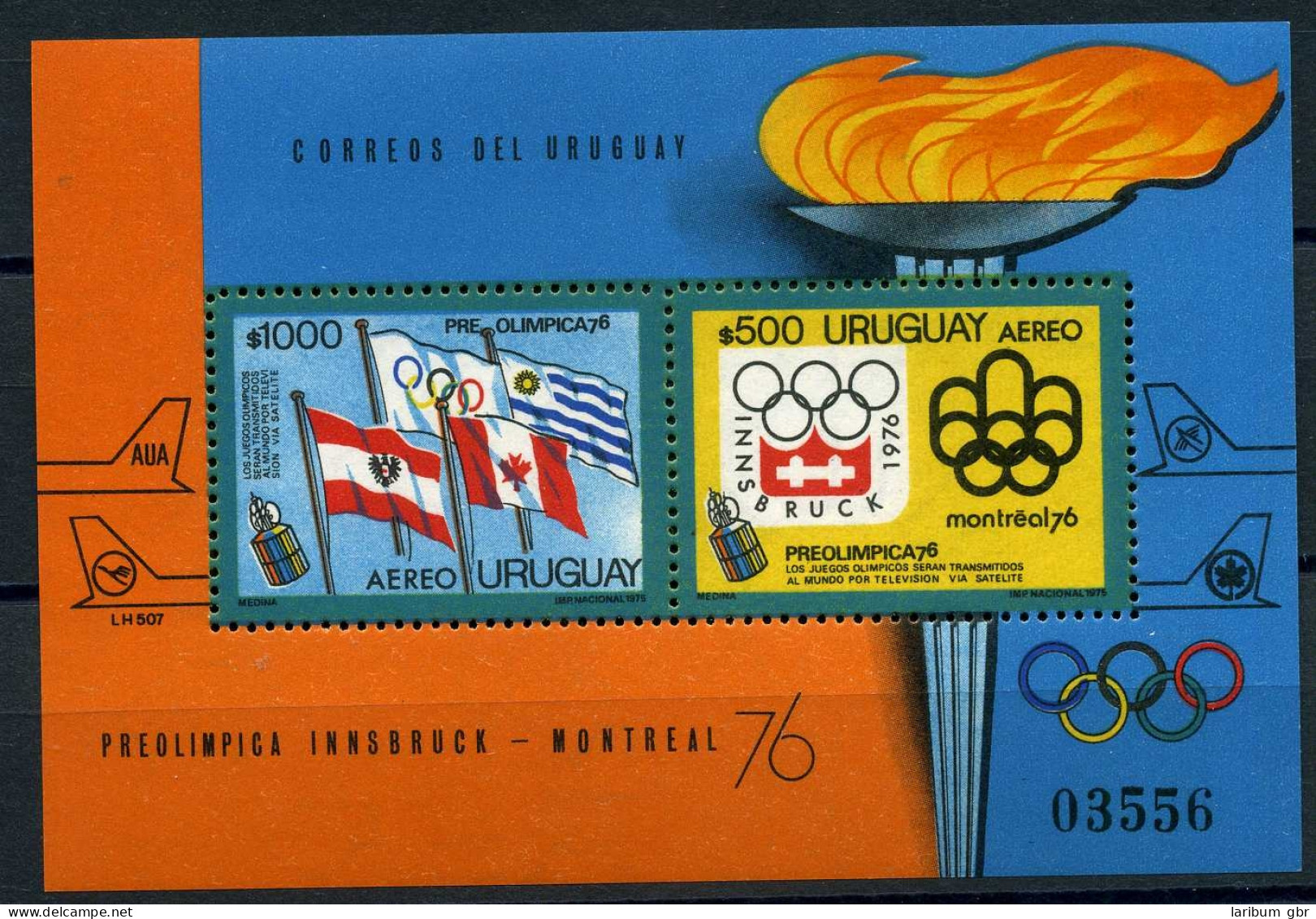 Uruguay Block 25 Postfrisch Olympiade 1976 #JG618 - Uruguay