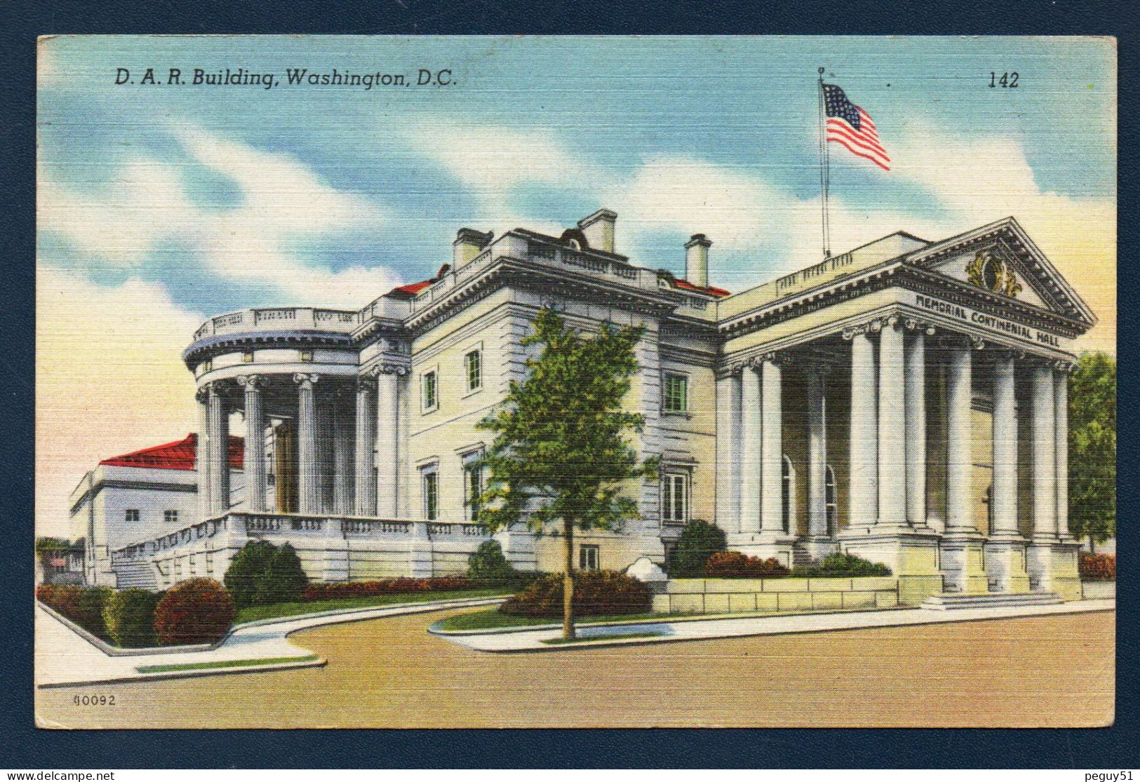 Washington. Washington D.C. Building  D.A.R., Constitution Hall. ( Daughters Of TheAmericain Revolution). 1946 - Washington DC