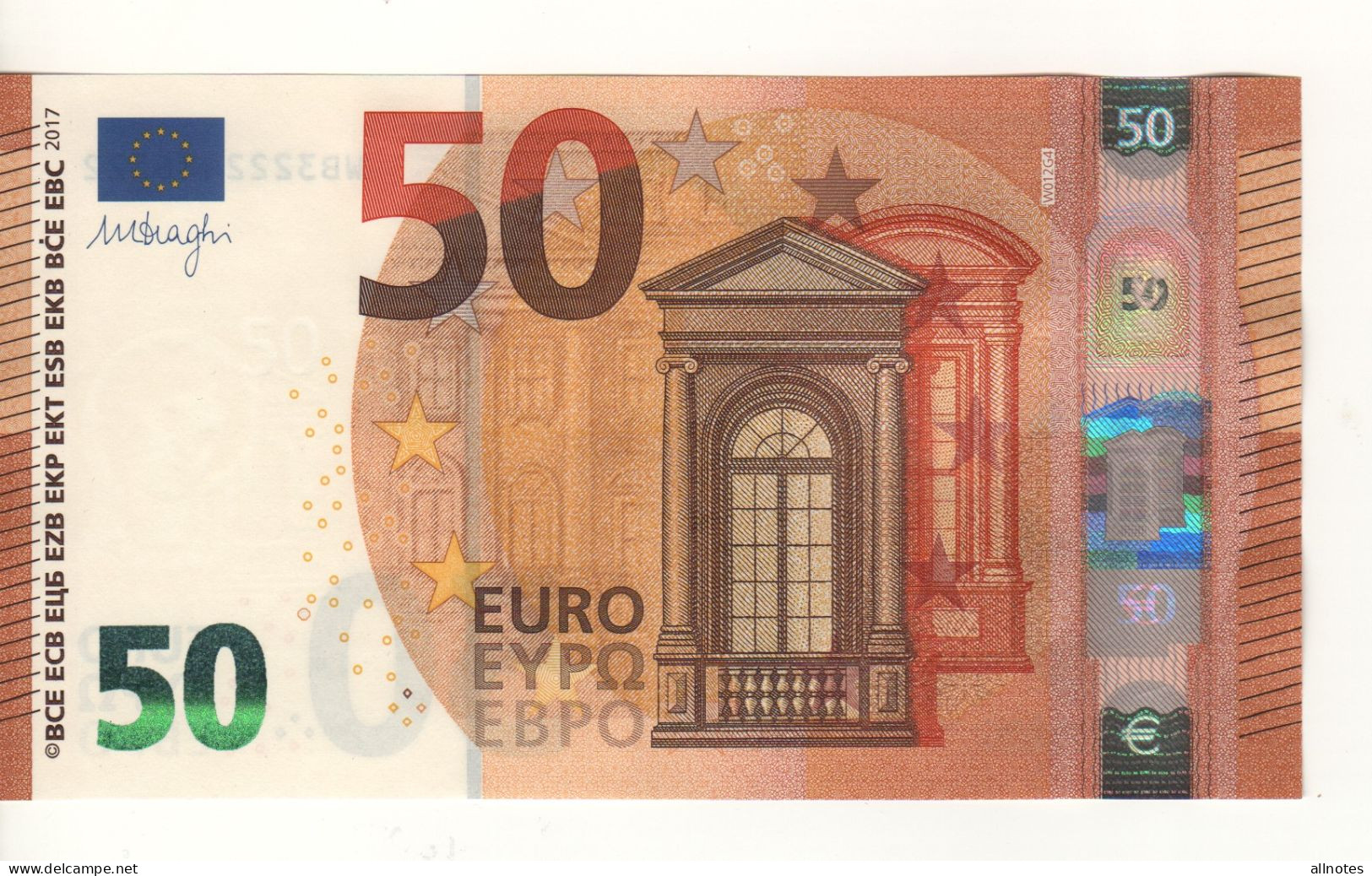 50 EURO  Firma   DRAGHI   W 012 G4    WB3222486513  / FDS - UNC - 50 Euro