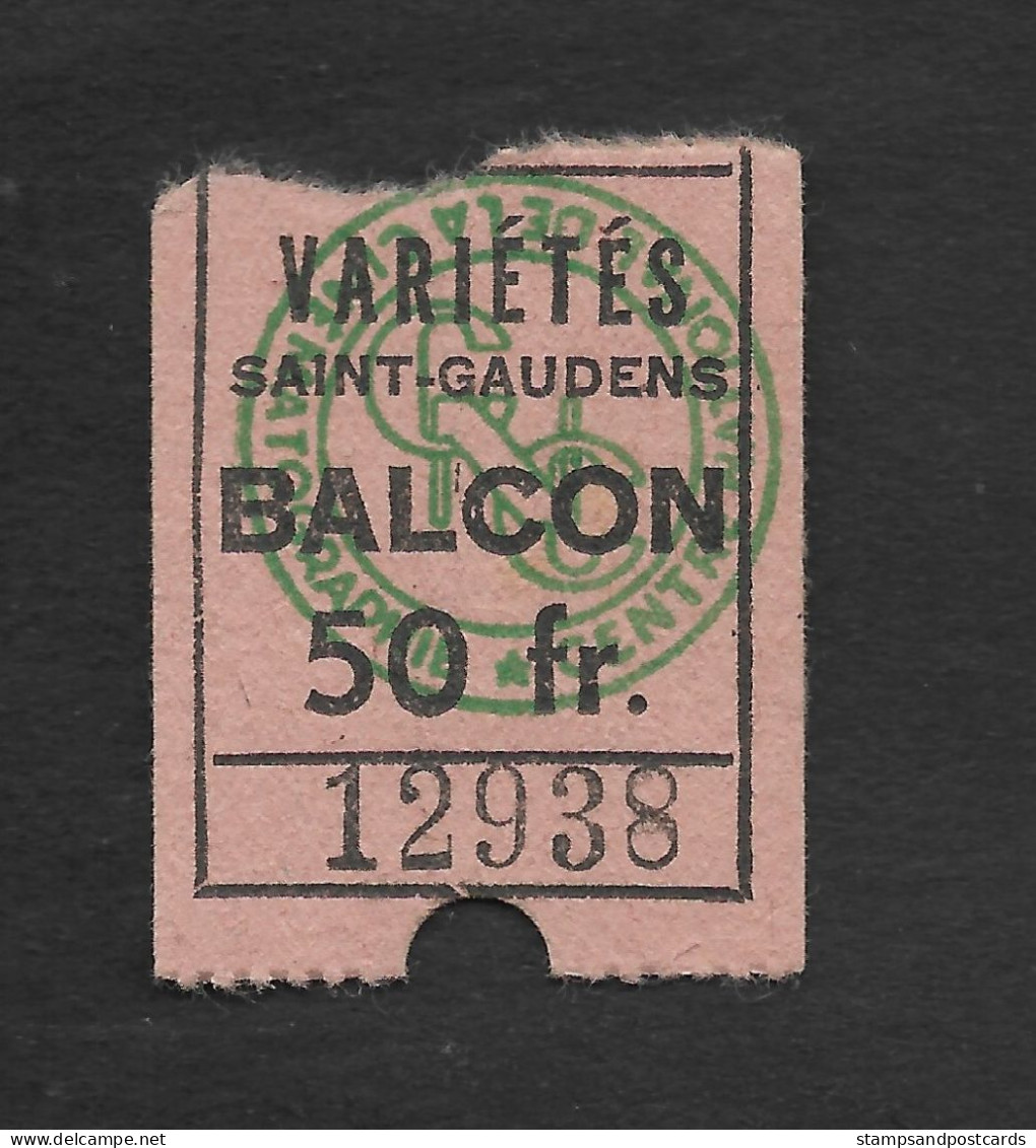 France Varietés Saint-Gaudens Ticket D'entrée - Eintrittskarten