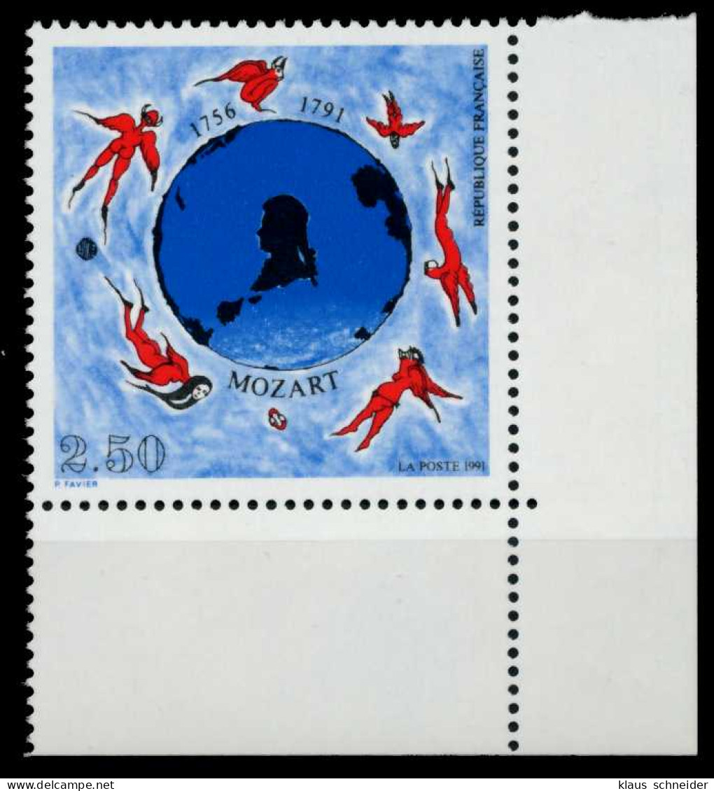 FRANKREICH 1991 Nr 2828 Postfrisch ECKE-URE X88CF16 - Unused Stamps