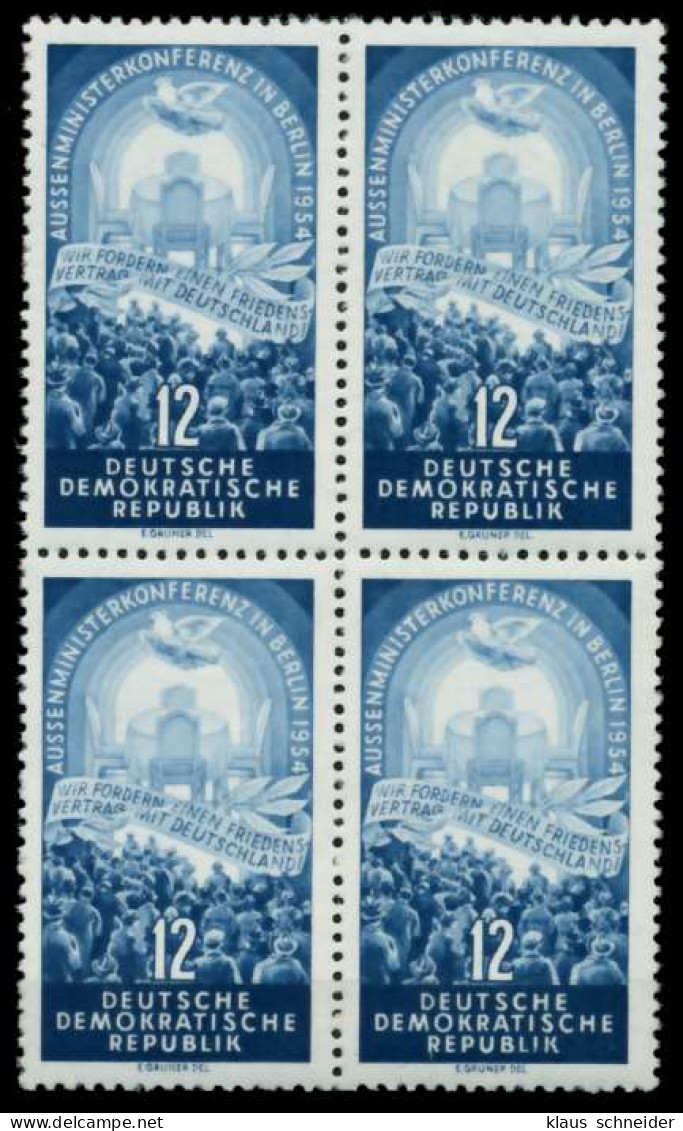 DDR 1954 Nr 424YI Postfrisch VIERERBLOCK X8C2276 - Neufs