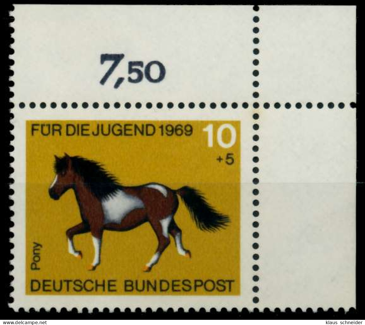 BRD 1969 Nr 578 Postfrisch ECKE-ORE X8C6CC2 - Unused Stamps