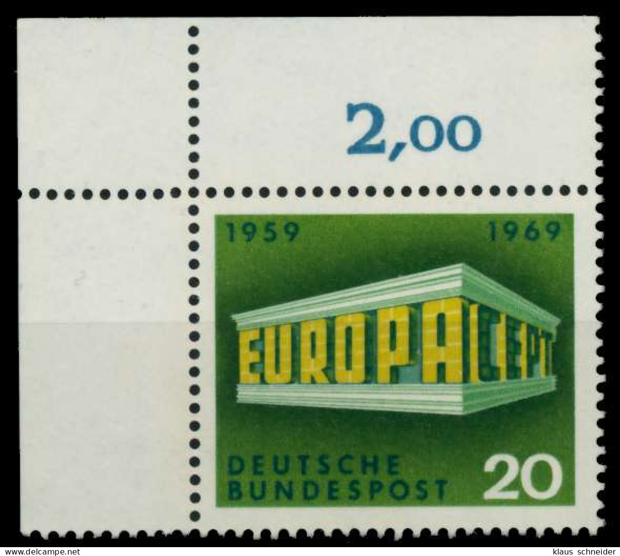 BRD BUND 1969 Nr 583 Postfrisch ECKE-OLI X8C6CFE - Nuevos