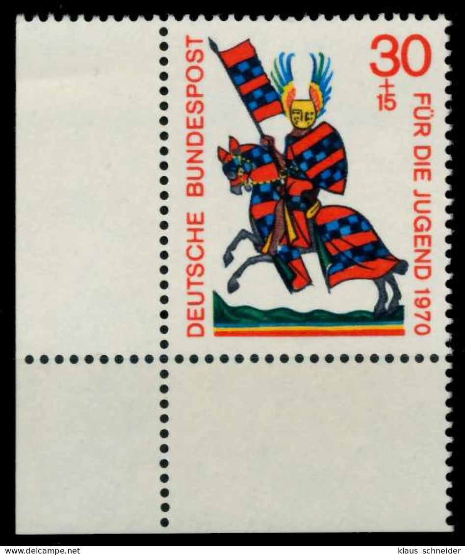 BRD 1970 Nr 614 Postfrisch ECKE-ULI X8C6D2A - Unused Stamps