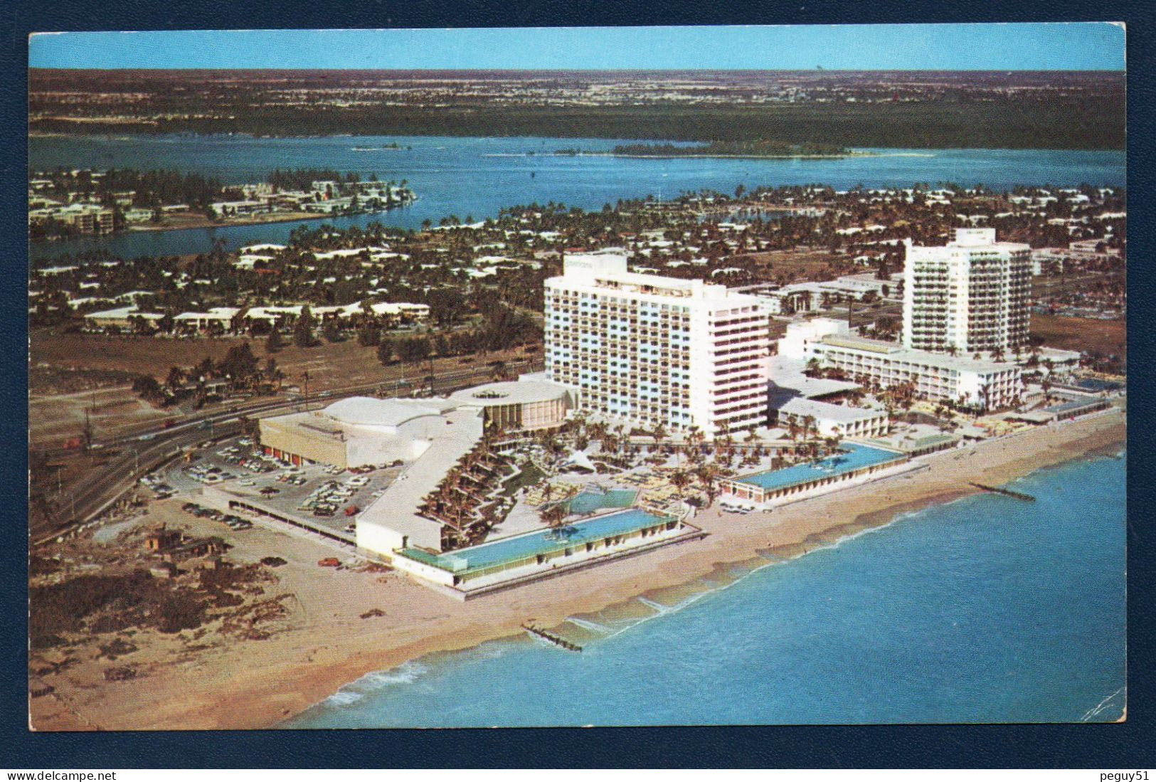 Florida. Miami Beach. The Hotel Of Americas : AMERICANA. Vue Aérienne. 1957 - Miami Beach