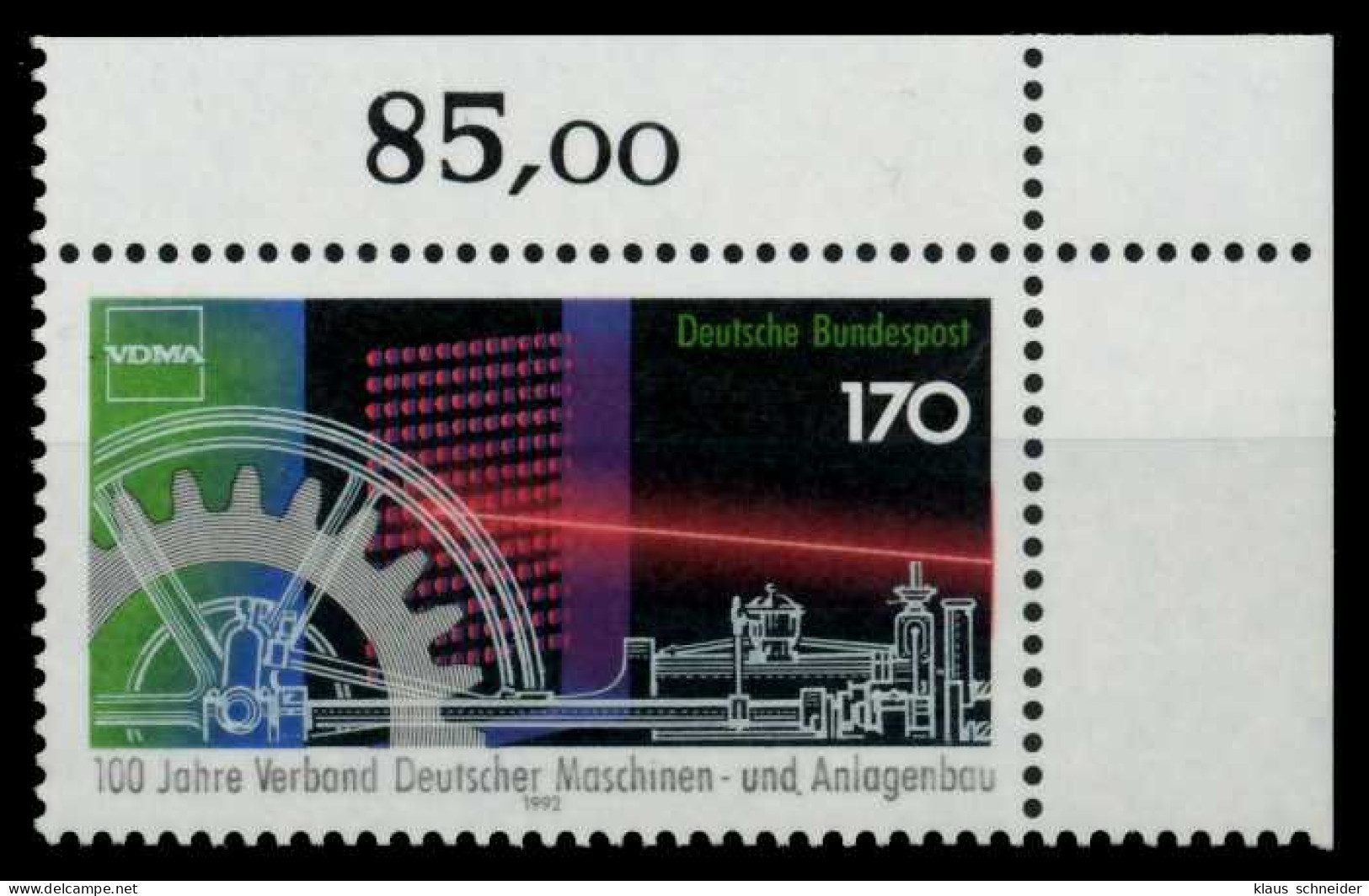 BRD 1992 Nr 1636 Postfrisch ECKE-ORE X8F7DB2 - Unused Stamps