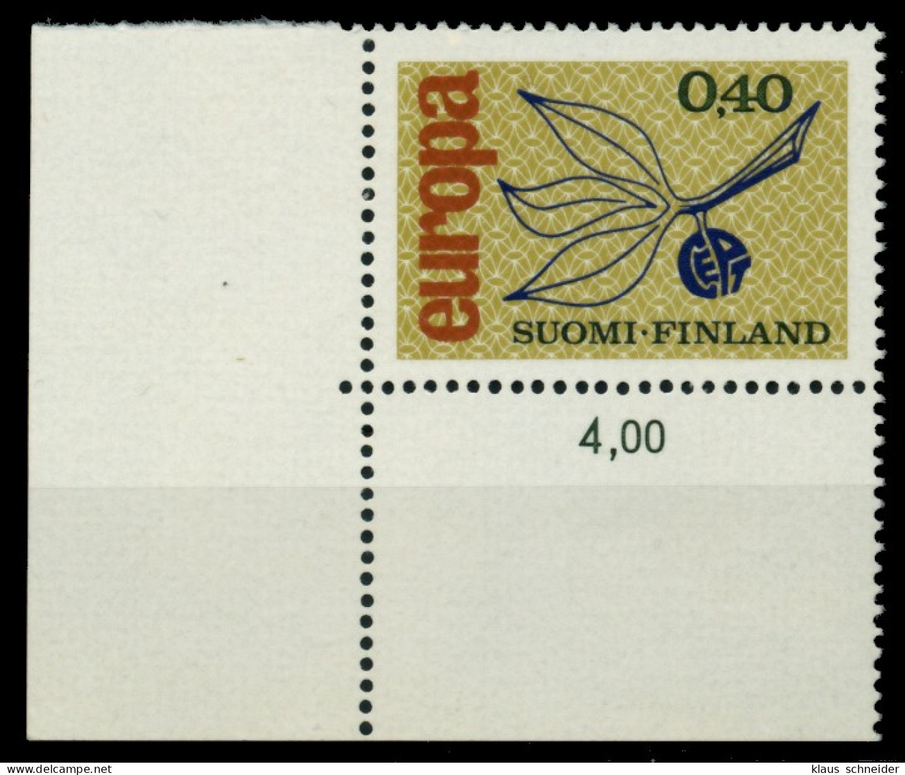 FINNLAND 1965 Nr 608 Postfrisch ECKE-ULI X911756 - Ungebraucht