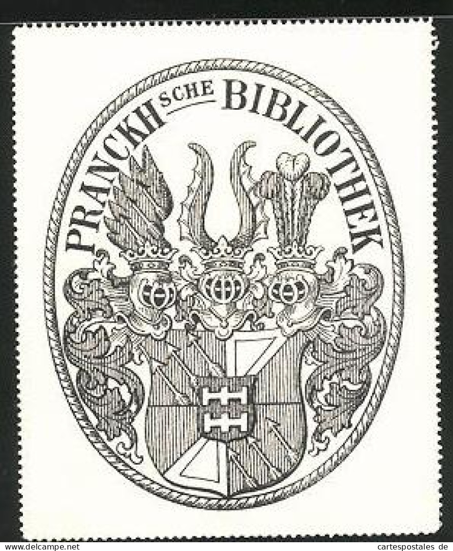 Exlibris Wappen Prankhsche Bibliothek, Wappen  - Bookplates