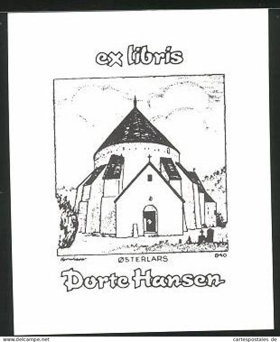 Exlibris Dorte Hansen, Kirche  - Bookplates