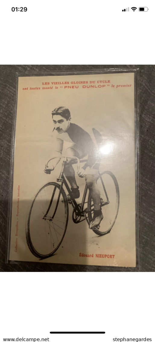 Ancienne Carte Postale Dunlop  Vieilles Gloire Cyclisme NIEUPORT Année 1900/1910 - Ciclismo