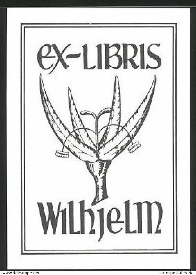Exlibris Wilhjelm, Blumenblüte  - Ex-Libris