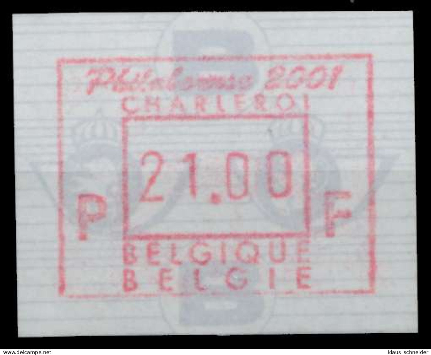 BELGIEN ATM Nr 44-21.00F Postfrisch X93DB42 - Altri & Non Classificati