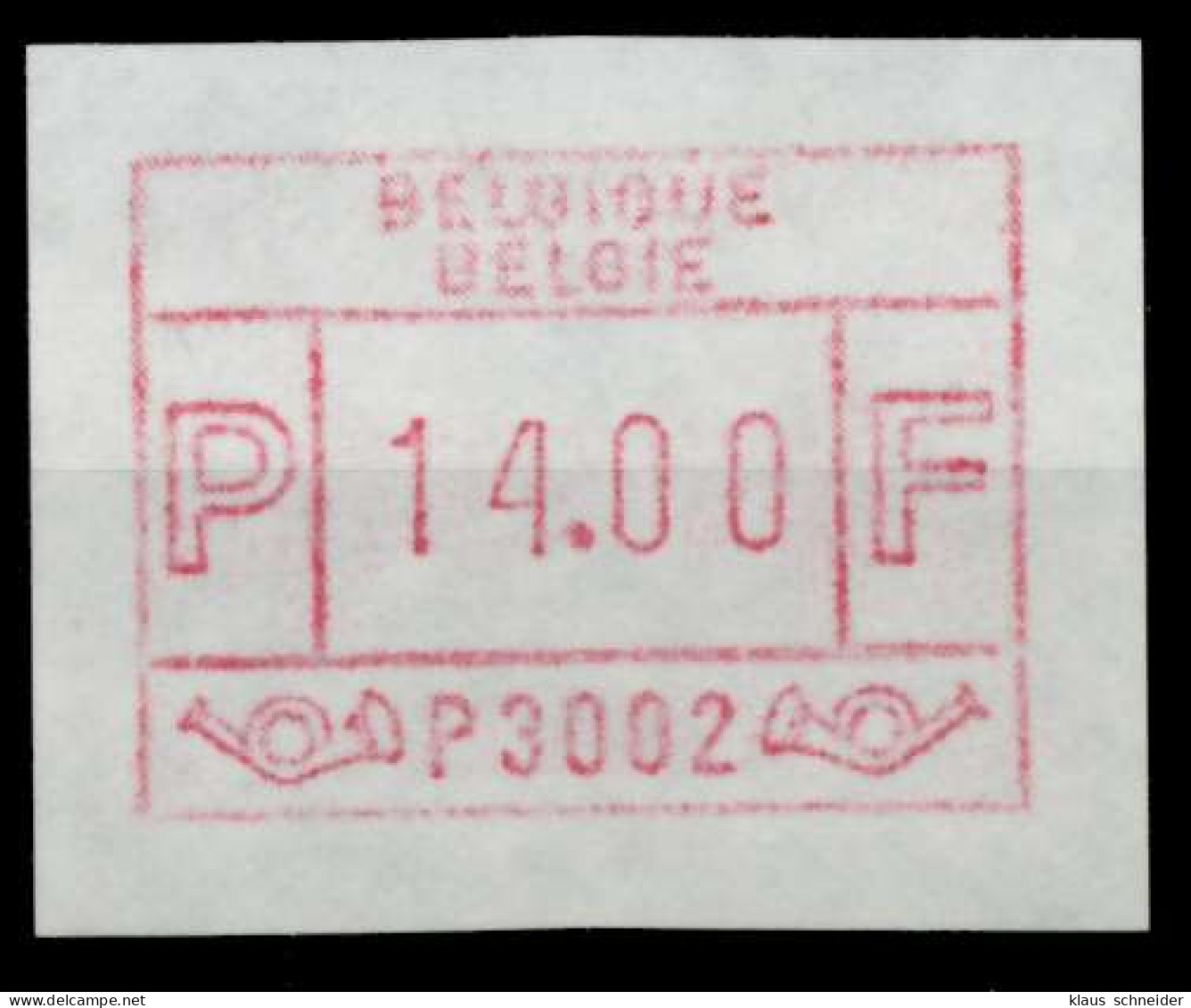 BELGIEN ATM Nr 1-A3002-14.00F Postfrisch X94802A - Andere & Zonder Classificatie