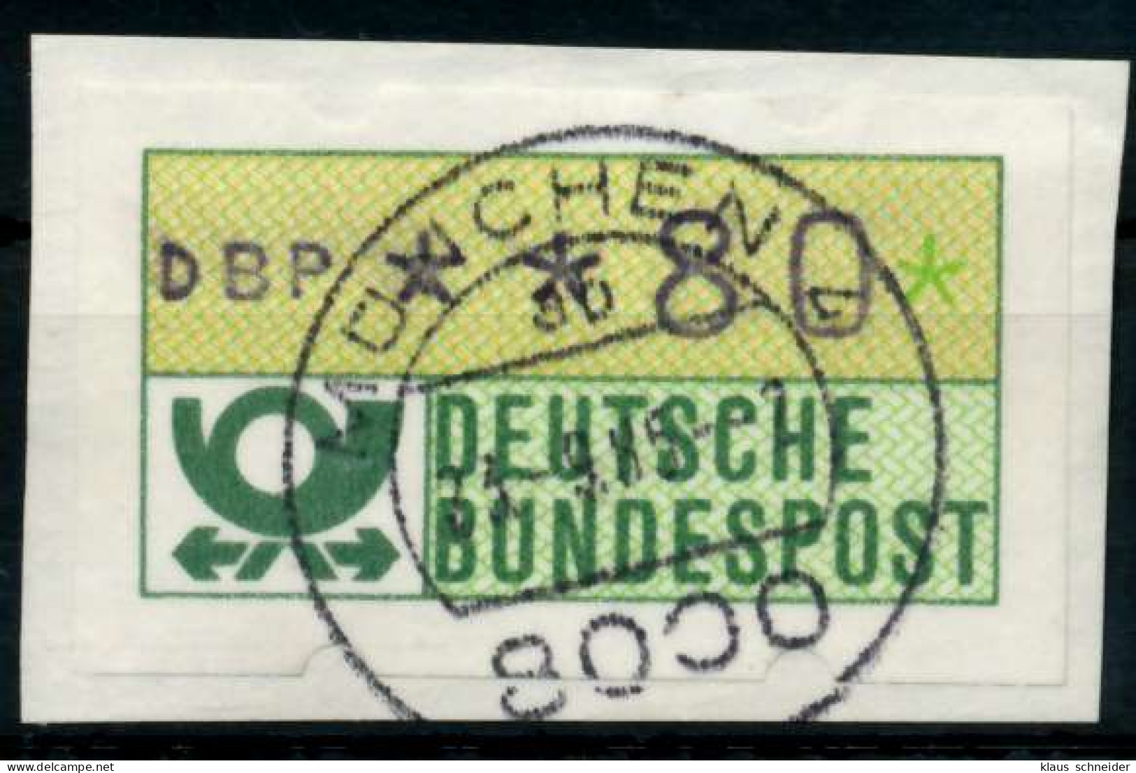 BRD ATM 1981 Nr 1-1-080 Zentrisch Gestempelt Briefstück X9706BE - Timbres De Distributeurs [ATM]