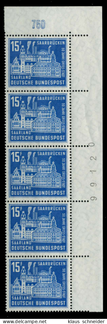 SAAR OPD 1959 Nr 446 Postfrisch 5ER STR ECKE-ORE X976C92 - Unused Stamps