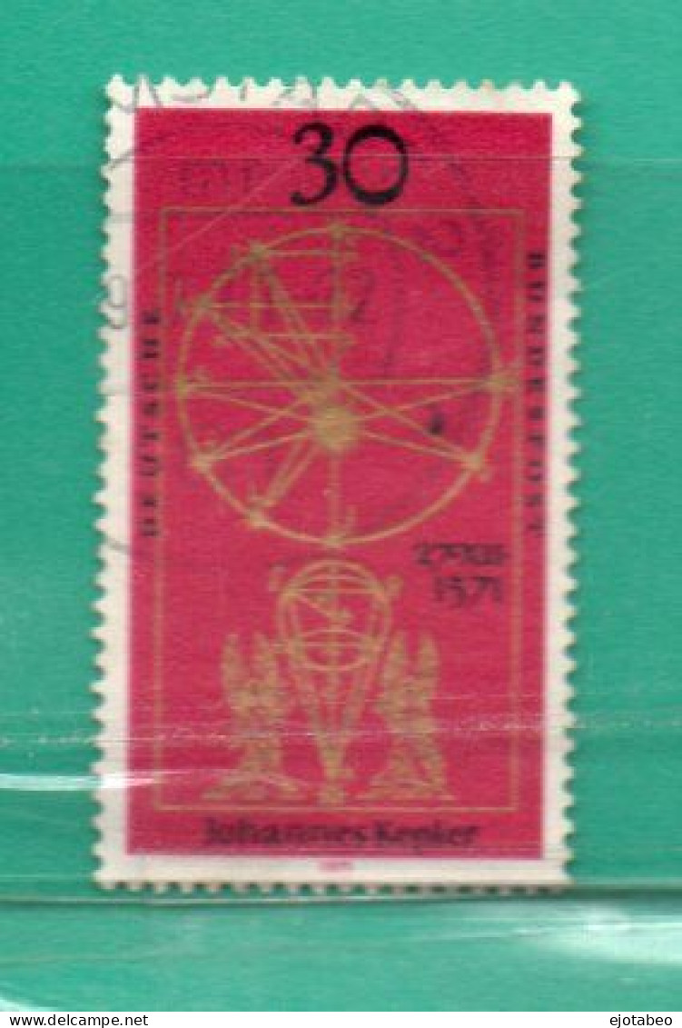 83 ALEMANIA FEDERAL(OCCIDENTAL) 1971 YT 548 Ss UsadoTT: Personalidades-400a. Nacimiento De J. Kepler - Gebruikt