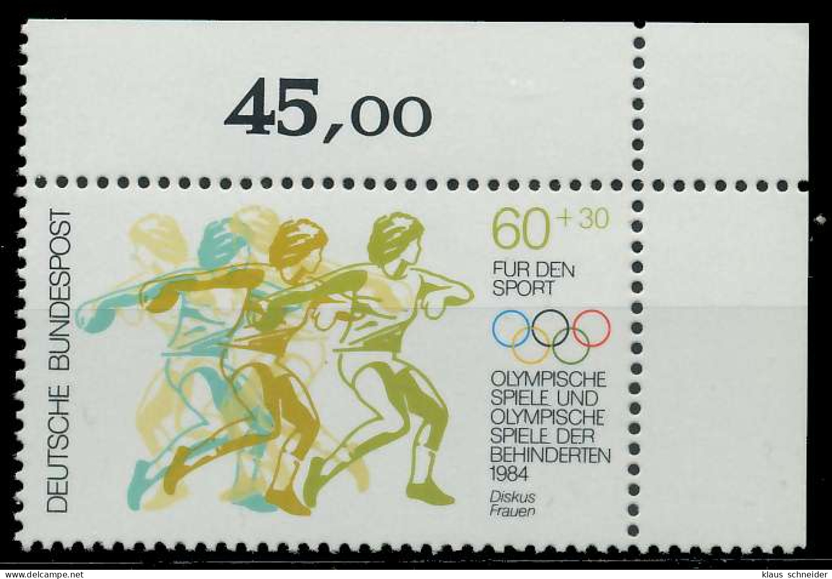 BRD 1984 Nr 1206 Postfrisch ECKE-ORE X82293A - Unused Stamps