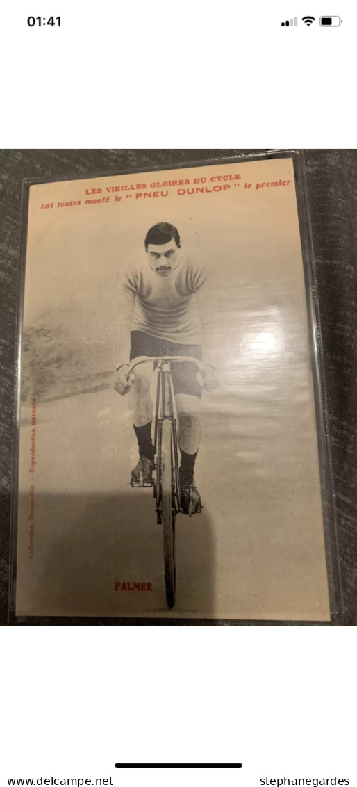 Ancienne Carte Postale Dunlop  Vieilles Gloire Cyclisme PALMER Année 1900/1910 - Radsport