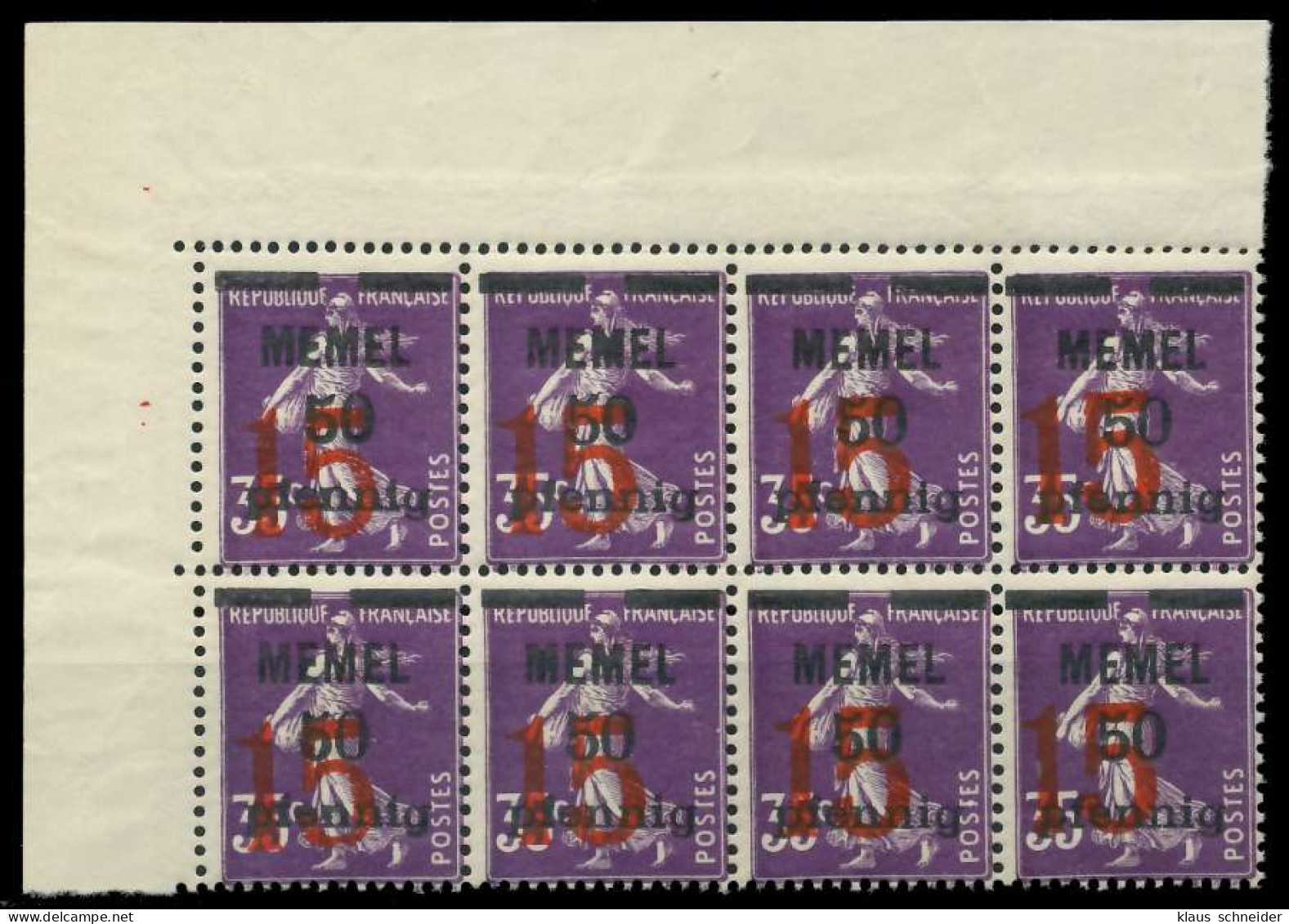 MEMEL 1921 Nr 48 Postfrisch SO ECKE-OLI X887886 - Memel (Klaïpeda) 1923