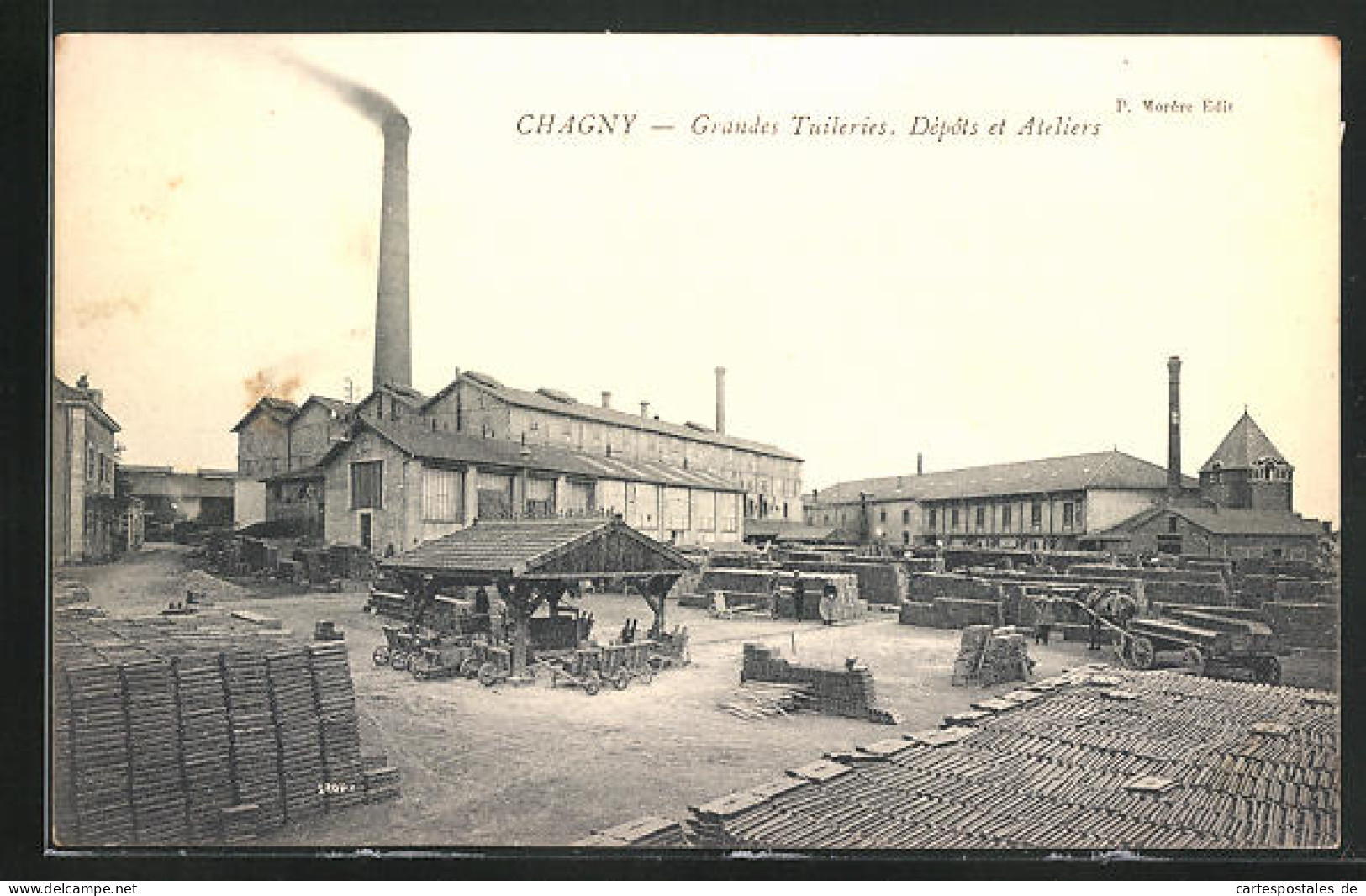 CPA Chagny, Grandes Tuileries, Depots Et Ateliers  - Chagny