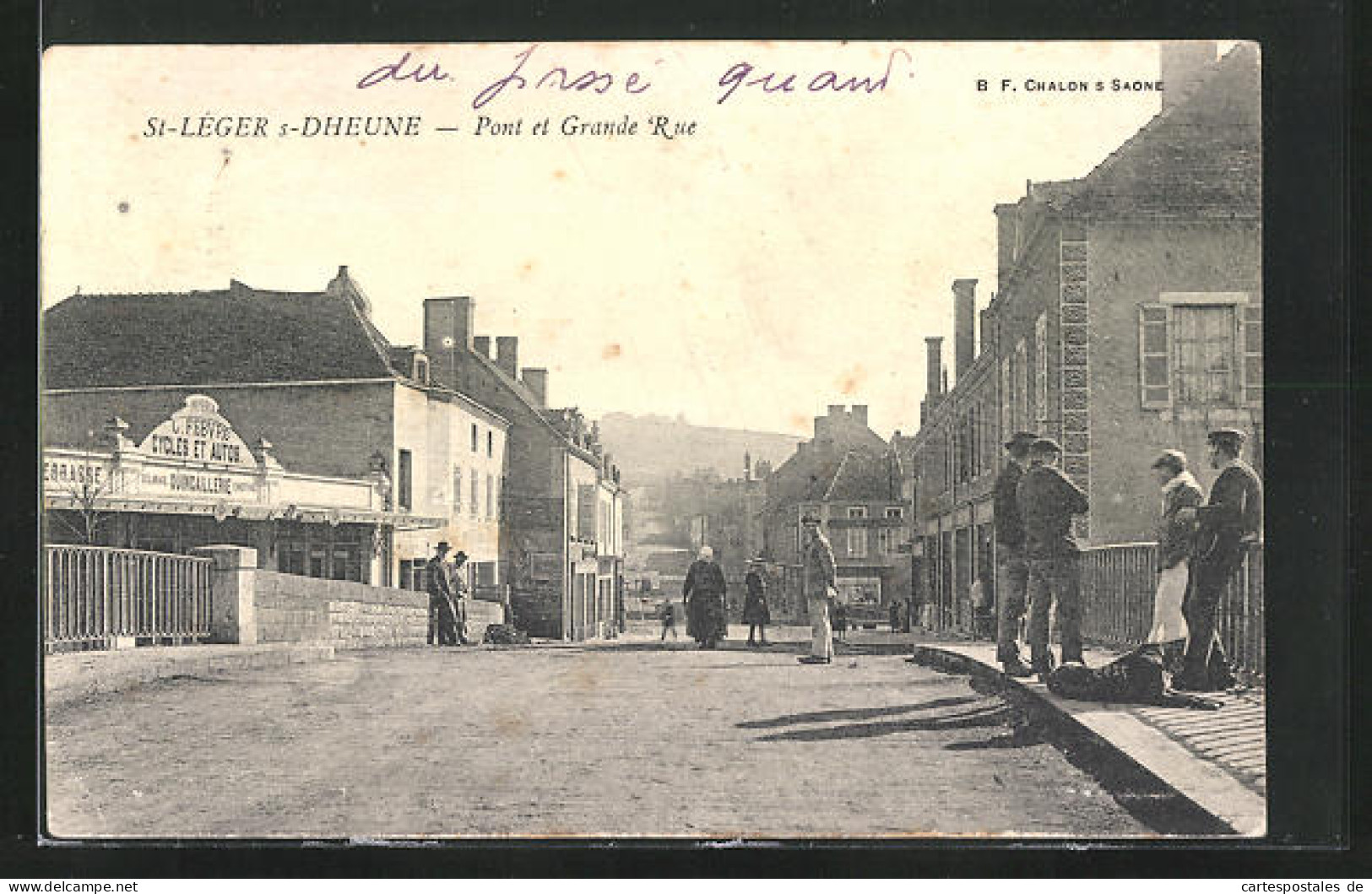 CPA St-Léger-s-Dheune, Pont Et Grande`Rue  - Sonstige & Ohne Zuordnung