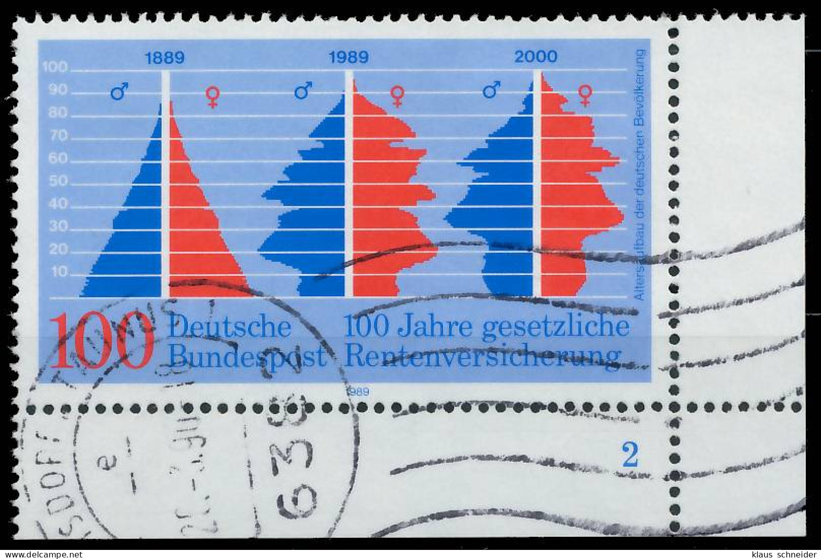 BRD BUND 1989 Nr 1426 Gestempelt FORMNUMMER 2 X575FF6 - Oblitérés