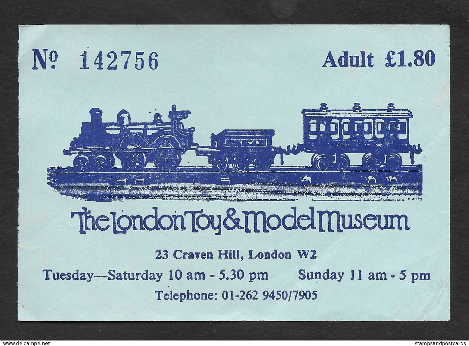 The London Toy & Model Museum Ticket United Kingdom Londres Musée Du Jouet Ancienne Ticket D'entrée - Eintrittskarten